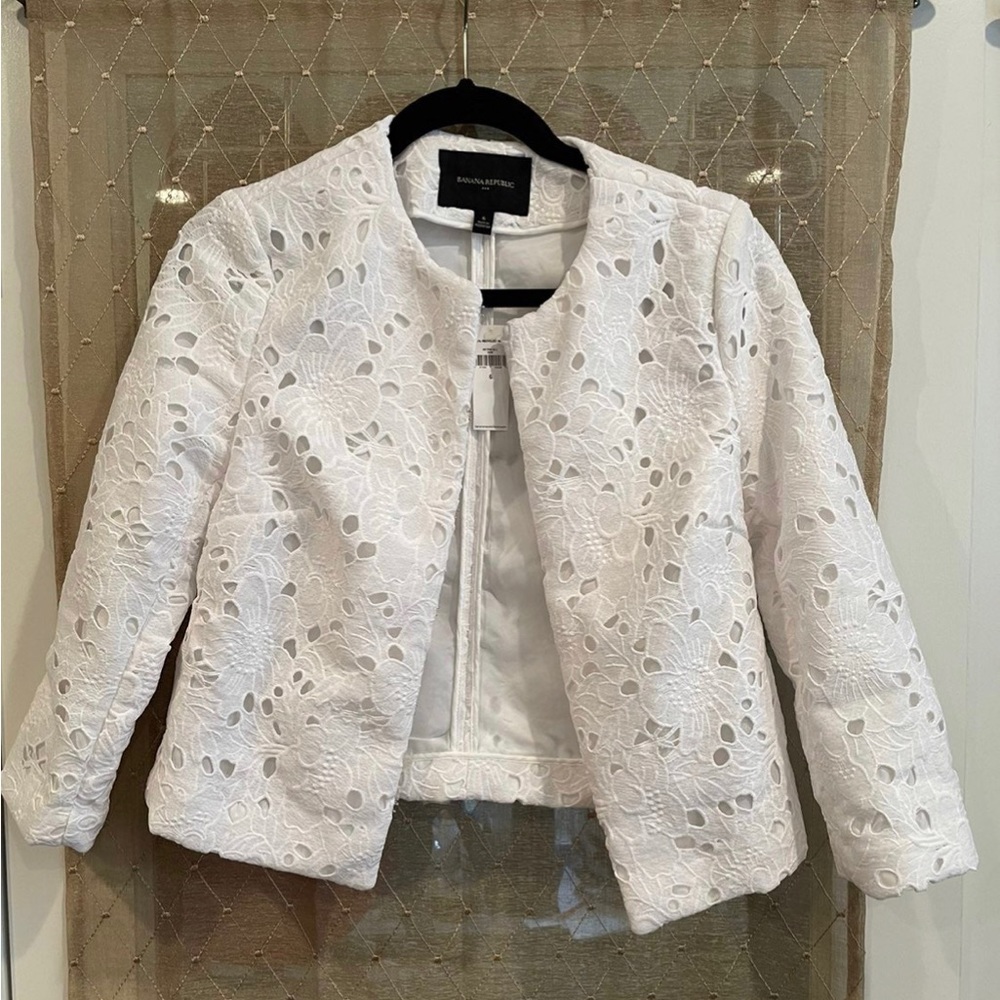 NWT Blazer - White Lace Banana Republic